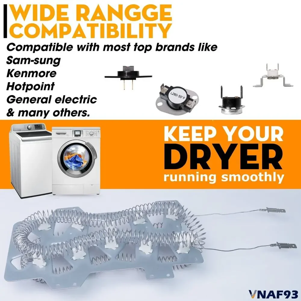 Heating Element Samsung Dryer DC47-00019A DV365ETBGWRAC DV36J4000EW DV393ETPARA